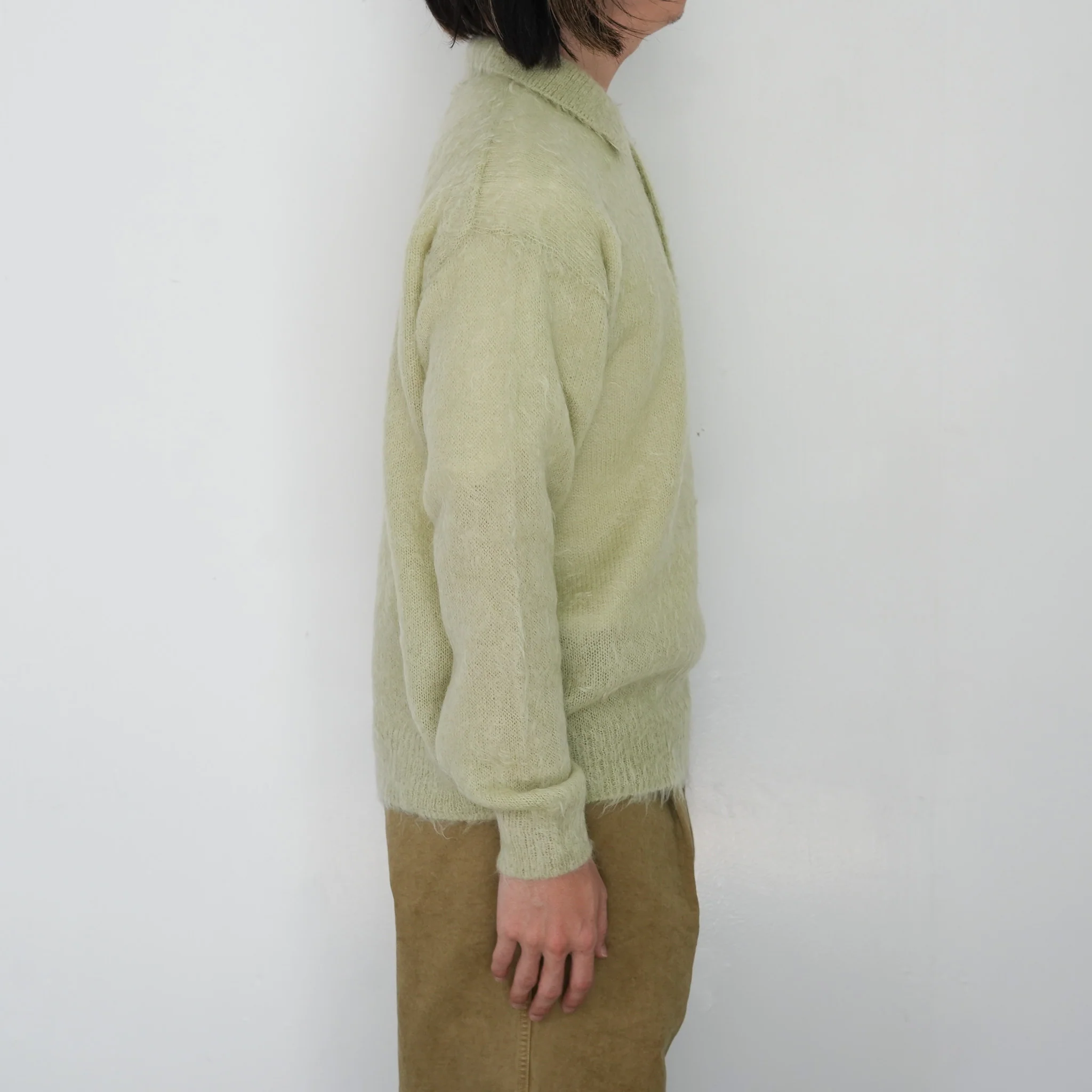 25AW】AURALEE BRUSHED SUPER KID MOHAIR KNIT POLO 