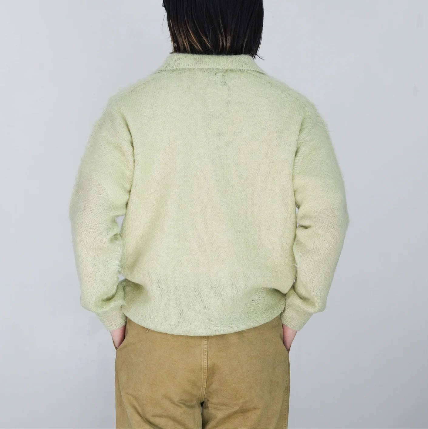 25AW】AURALEE BRUSHED SUPER KID MOHAIR KNIT POLO 