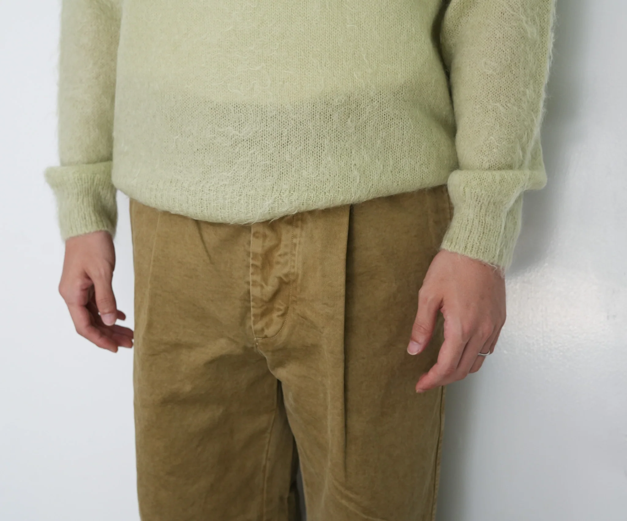 25AW】AURALEE BRUSHED SUPER KID MOHAIR KNIT POLO 