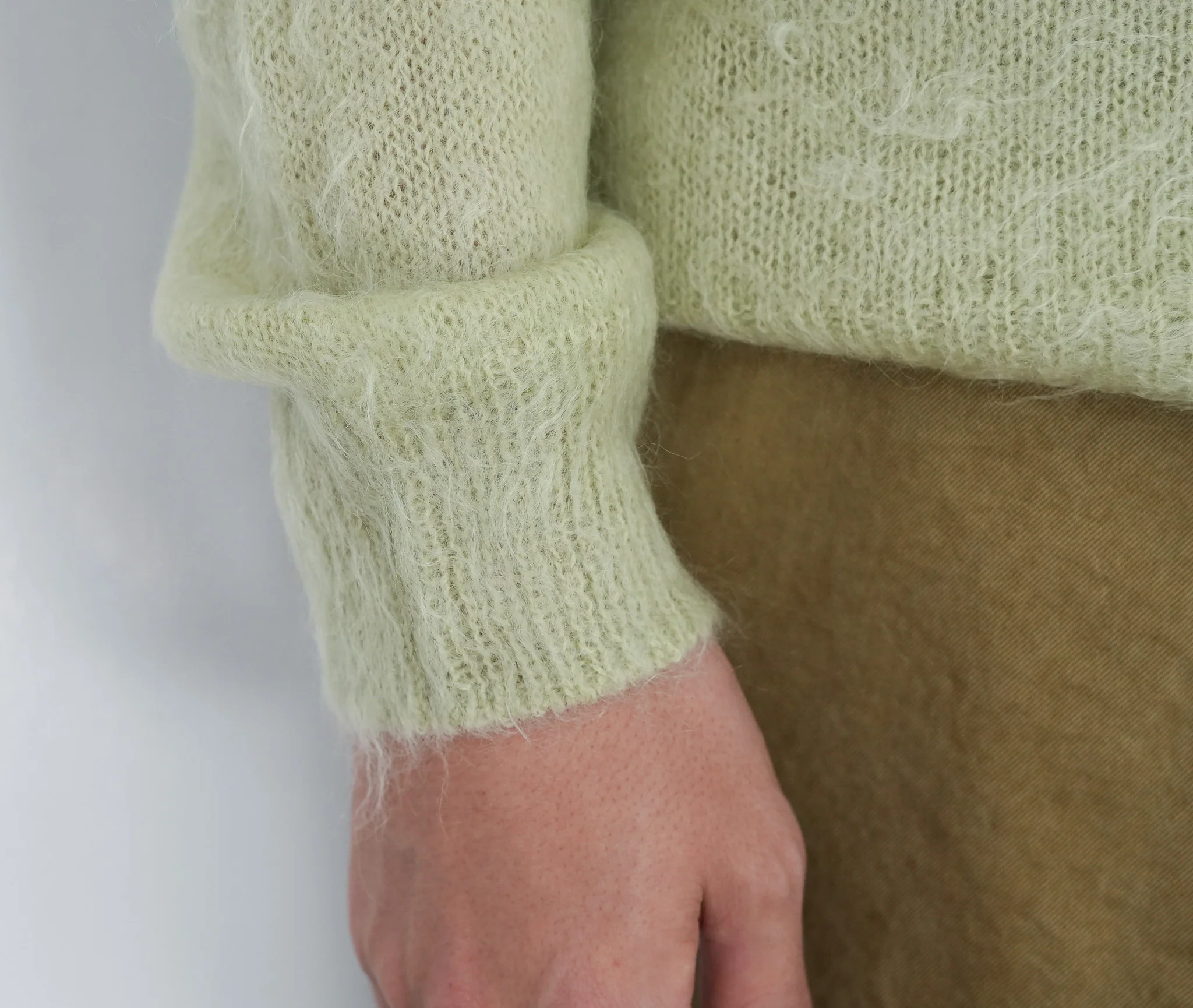 25AW】AURALEE BRUSHED SUPER KID MOHAIR KNIT POLO 