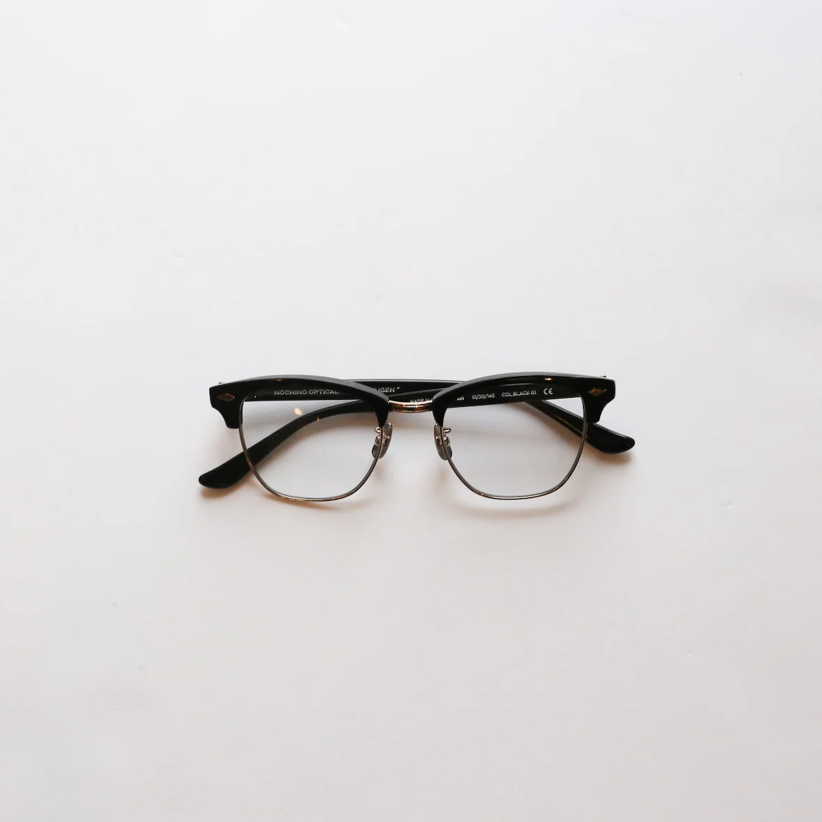 NOCHINO OPTICAL【YUGEN】 #1 Gloss Black＆Champagne Gold×Clear To