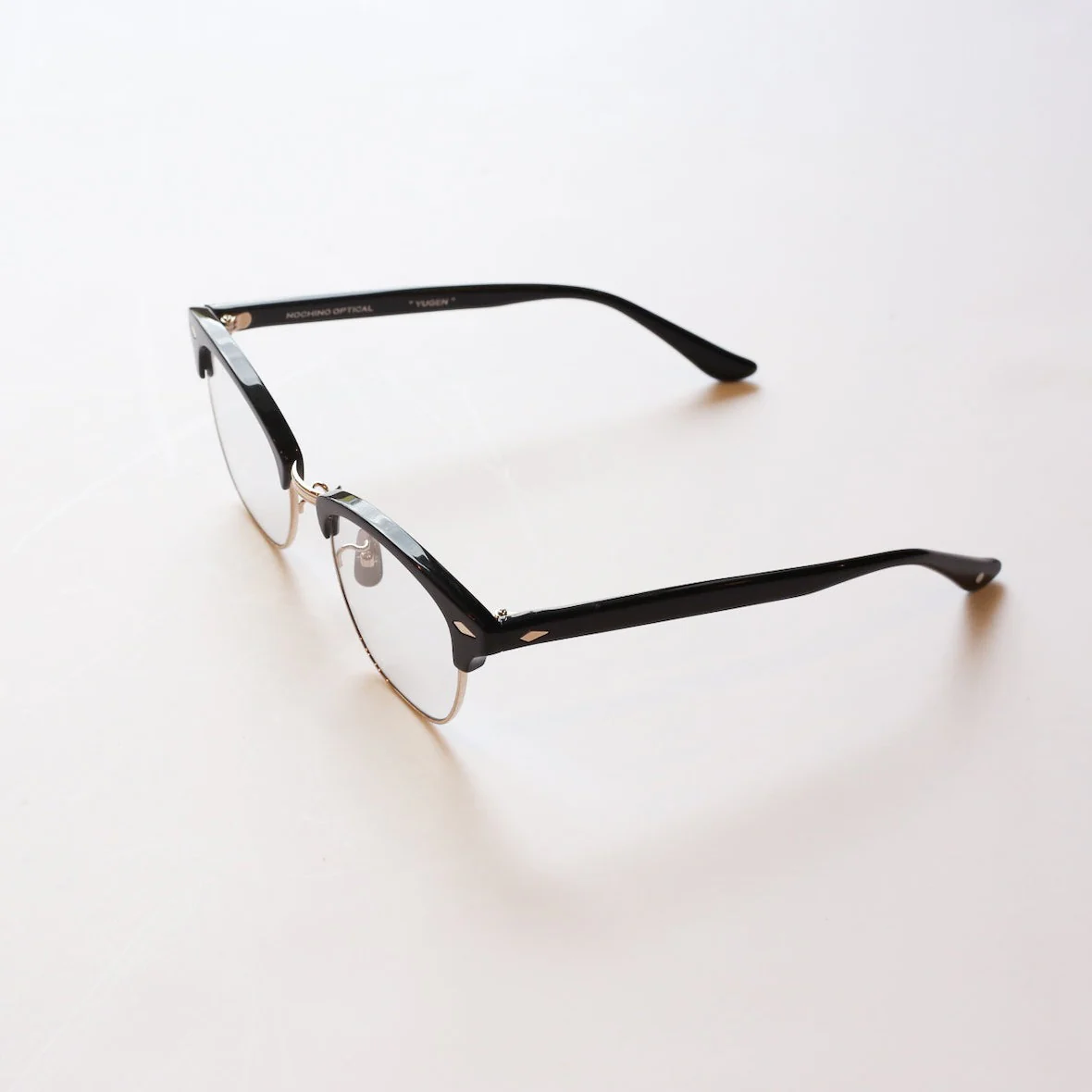 NOCHINO OPTICAL【YUGEN】 #1 Gloss Black＆Champagne Gold×Clear To
